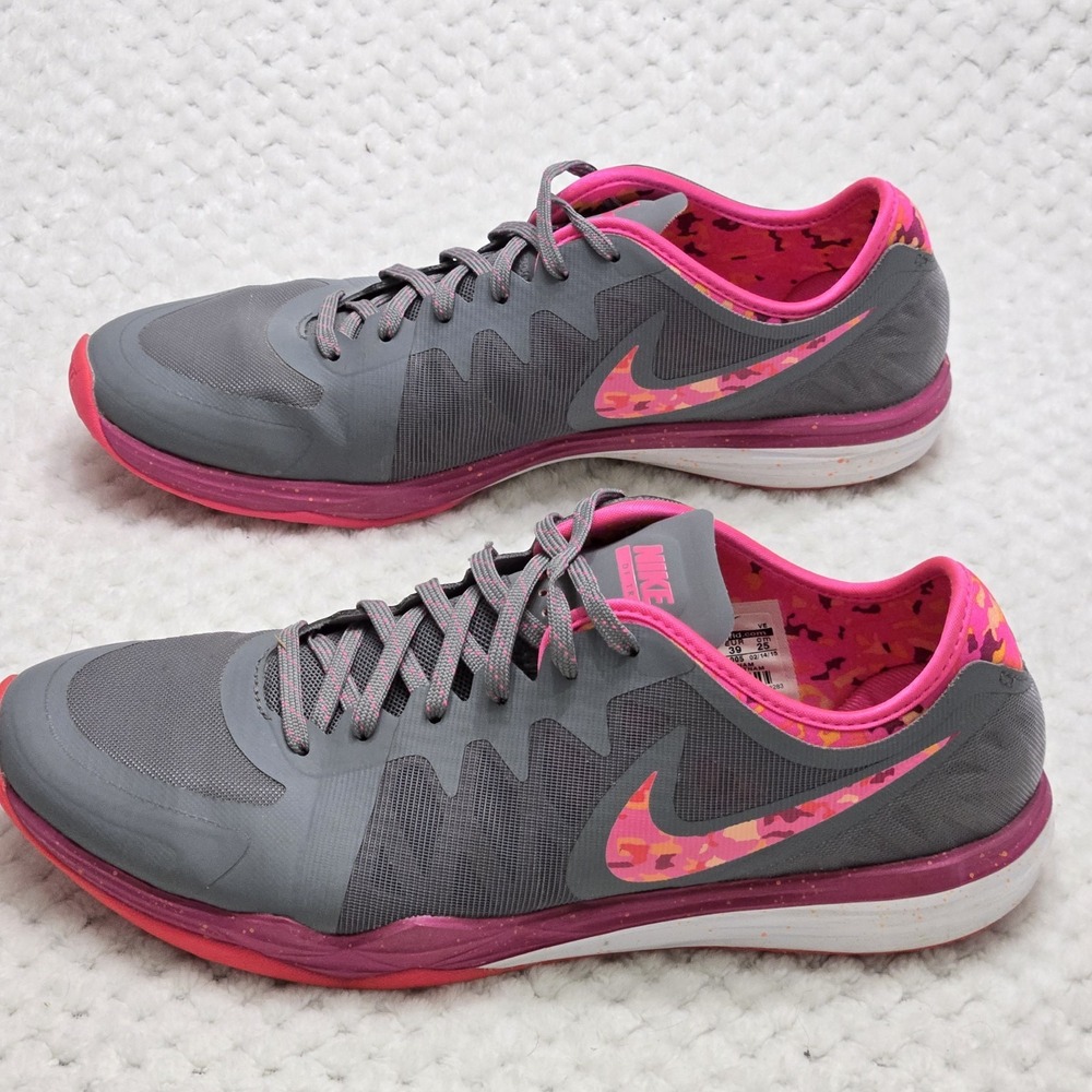 Nike 2015 Dual Fusion TR 3 #724812-005 Women's Size 8 Gray Pink Running Shoes - Picture 4 of 10